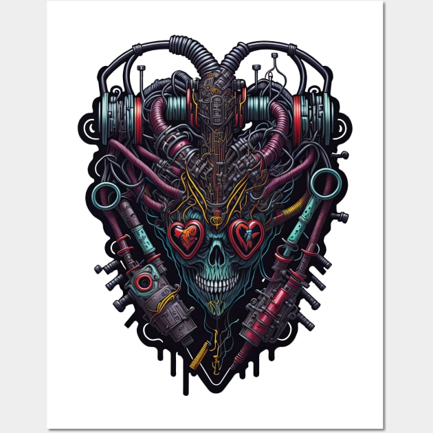 Cyborg Hearts Wall Art by Houerd